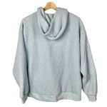 American Eagle AEO Light Blue Teddy Sherpa Hoodie Sweatshirt M Photo 2