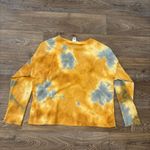 FOR THE REPUBLIC Tie-Dye Waffle Knit L/S Shirt – Yellow/Blue – Size Large Photo 1