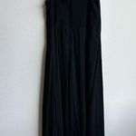 Reformation  Size 16 Nikita Midi Classic Black Tie Shoulder Feminine Party Dress Photo 6