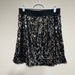 Stella & Dot  Black and Silver Sequin Skirt Medium Women Photo 2