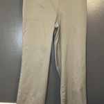 Croft & Barrow Pants Womens Medium Short Khaki Beige Straight Leg Stretch Casual Photo 0