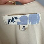 Jolt  Tank Top Metallic Lace Hem V-Neck‎ Cream Sleeveless Women Size Medium Lined Photo 2