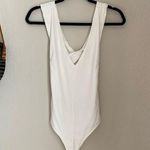 Lulus Cut Out For This One Sleeve Bodysuit, Size Small White Photo 0