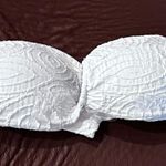 Guria White Bikini Top Strapless Photo 0