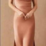 BHLDN  Cali Satin Charmeuse Midi Dress
'DESERT ROSE' Women's size 0 wedding event Photo 0