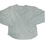 Free People Sage Green Faux Wrap Top Photo 0