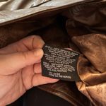 Guess Haute Couture Brown Leather Jacket With Coat Of Arms Buttons By . Size L Photo 5