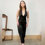 Jason Wu  Black Satin Halter Plunge Backless Dress Small NWOT Photo 9