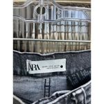 ZARA Straight Leg Jeans Distressed Black Wash Denim Casual Size 2 Photo 4