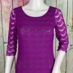 Free People  Holly Lace Fuschia Purple Mini Sheath Dress XS Photo 5
