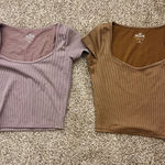 Hollister holister purple & brown crop top (both)  Photo 0