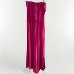 Jay Godfrey Womens Martell Gown Pink‎ Size 8 100% Silk Front Overlay Strapless Pink Photo 2