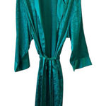 Victoria's Secret  Women's Gold Label Vintage Emerald Green Lingerie Robe Photo 0