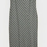 Athleta Sleeveless Maxi Tank Dress Scoop Neck Hi Low Hem Gray White Stripe Sz S Photo 0