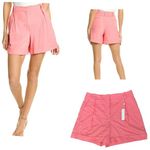 Trina Turk Ballad Shorts Flamingo Pink Pleated $238 Resort Summer Size 10 NWT Photo 1