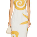 Cleobella  Brie Midi Dress in Ivory & Ochre Photo 0