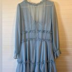 B Darlin B.Darling Baby Blue Ruffle Long Sleeve Dress​ Photo 2
