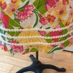 Lilly Pulitzer Fully Lined Yellow Pink Embellished Mini Pencil Skirt Size 10 Photo 2