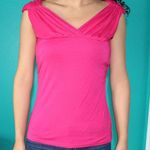 Papaya ruched sleeves hot pink tank top Photo 0