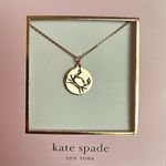 Kate Spade NWT In The Stars Cancer Pendant in Gold. Double-sided Photo 0