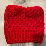 Handmade Crochet Cat Animal Ear Beanie Hat Cozy Ribbed Brim Stretch Winter Hat Photo 5
