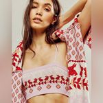 Free People  Intimately Falling For You Bralette Top in Pink Candy Combo‎ Size XL Photo 2