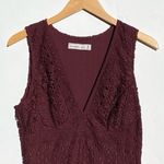 Abercrombie & Fitch ABERCROMBIE Women’s Burgundy Lace Sleeveless Mini Dress Size 10 Photo 4