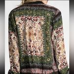 Sans Souci  Floral Print Bohemian Gauze Bomber Jacket Size small Photo 1