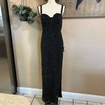 Lulus NWT  A-Lister Black Rhinestone Bustier Maxi Dress Photo 2