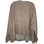 Flax  100% Linen Brown V Neck Blazer 4 Button Size 1G (16-18) Photo 1