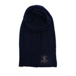 Ralph Lauren NWT Stone Logo Cable Scarf in Navy, New w/Tag Photo 1