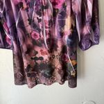 Dress Barn Blouse Y2k Medium Sheer Floral Embellished Shirt Top Fairy Whimsigoth Photo 2