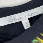 Lovers + Friends  Womens Size S Small Floral Shift Dress Short Sleeve Semi Sheer Photo 5