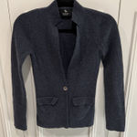 Black Goat‎ Cashmere Cardigan Sweater Gray Quiet Luxury Preppy Lux Classic Photo 0