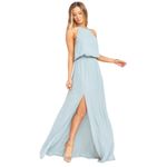 Show Me Your Mumu  Bridesmaid Heather Halter Dress in Silver Sage Crisp Size XXL Photo 1