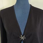 Lane Bryant  Dressy Black Knit Cardigan Shrug with Rhinestone Clasp Photo 1
