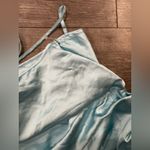 Open Edit Elegant Light Blue Satin Dress Photo 10