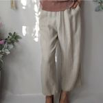 Flax  Linen Crop Pull on Pants Size 1X Lagenlook Boho pants Photo 1