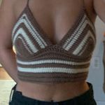 Handmade Crochet Crop Corset Back Lace Up Tank Top Photo 3