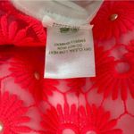 Lilly Pulitzer  Fiesta Pink Floral Lace Pearl Bead Pinwheel Mini Dress Sleeveless Photo 11