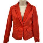J.Crew  Academy‎ Schoolboy Preppy Blazer XS Orange Single Button Halloween Fall Photo 0