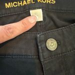 Michael Kors black denim straight leg jeans size 4 mid rise Photo 5