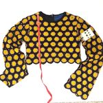 SIMON MILLER Wizzy Crochet Set in Black, Camel, & Kiwi Size Small Yellow Photo 8