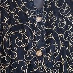 Norton Mcnaughton  VINTAGE BLACK VELOUR GOLD SCROLL STITCH DRESS JACKET 8 Photo 7