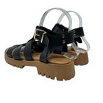 275 Central Isaiah Sandals Fisherman Chunky Leather Black Size 40 US 10 Photo 10