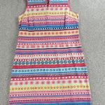 Talbots  Dress 14 Pastel Textured Striped Floral Sleeveless Midi Easter Sprint Photo 0