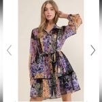 ZARA Amelia Sz S Patchwork Tiefront floral dress Photo 1