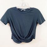 ZARA  Twist Front Black Crop Top Photo 0