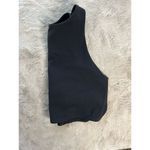 Athleta  Black Cropped Tank Top Standard M High Neck Racerback Yoga Gym Photo 3