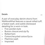 We Wore What  Denim Shorts Size 28 Photo 2